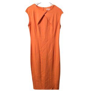 New York & Company Size Medium Tall Orange Dress